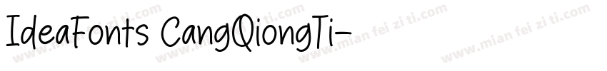 IdeaFonts CangQiongTi字体转换